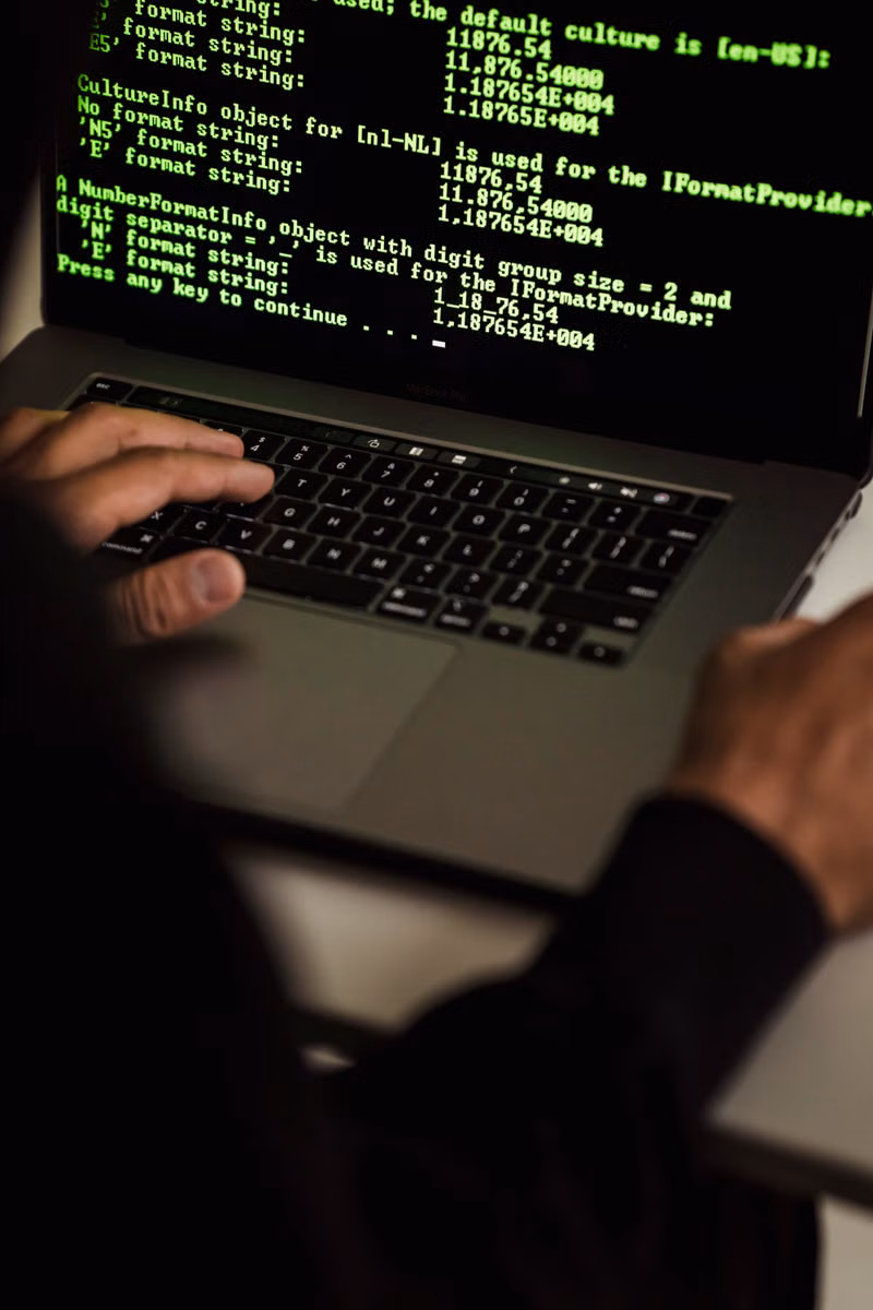 Computer security scan being completed by a technician